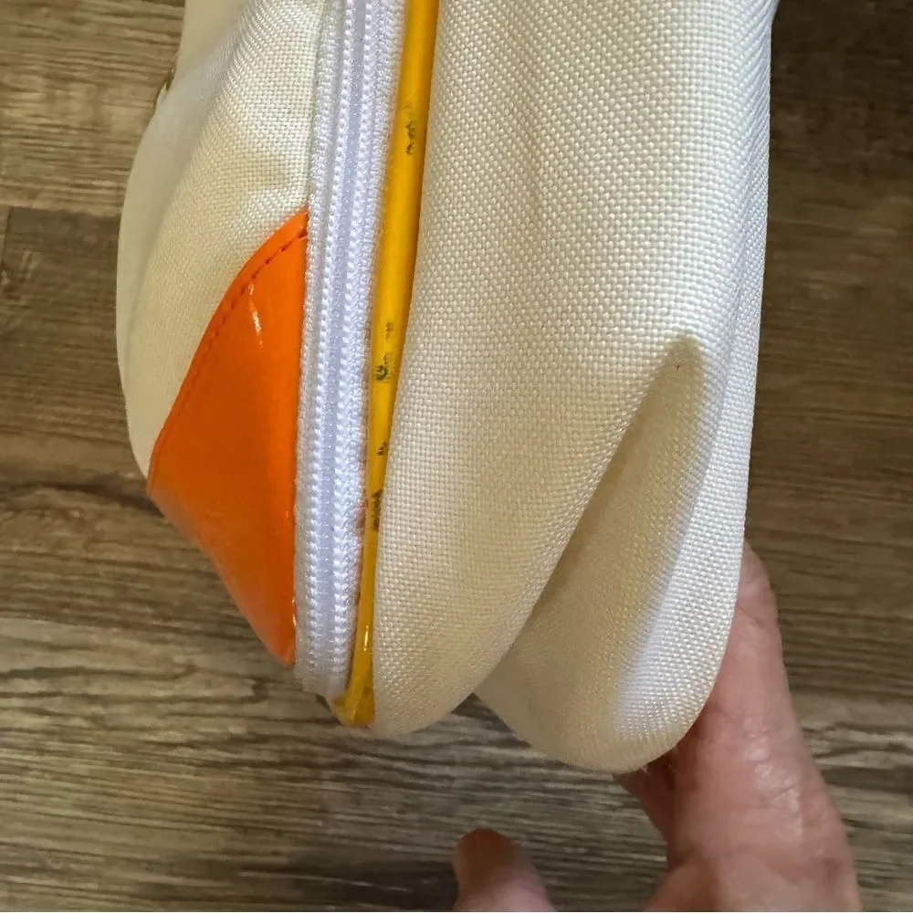 Air Jordan Nike Backpack White Orange & Yellow Size 13 x 11 x 4